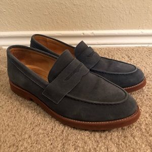 Blue suede Mercanti Forentini loafers